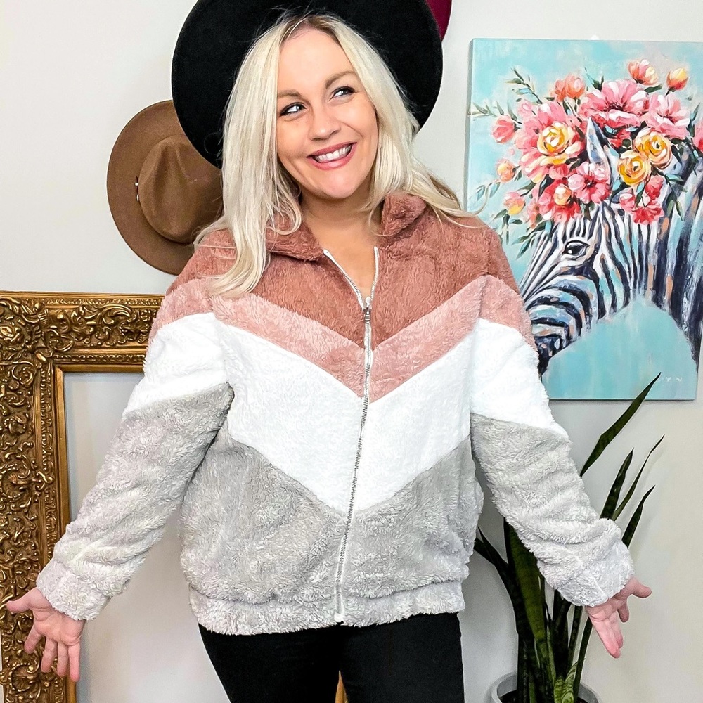 Mauve Daydream Chevron Jacket